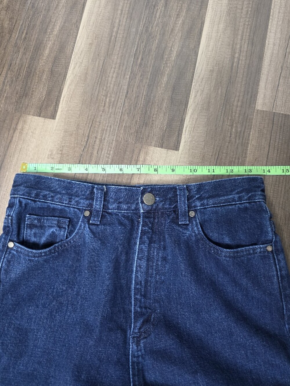 COS Dark Wash Arch Barrel Leg Rigid Denim High Rise Jeans Contemporary Modest.28 - Picture 6 of 9